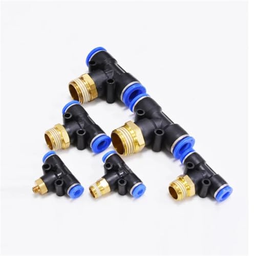 Luftrohrarmaturen 4 6 8 10 12 mm Schlauch PB 1/4 1/8 3/8 1/2 Zoll BSPT Pneumatischer Stecker 1 Stück(4-01) von ADGVECNF