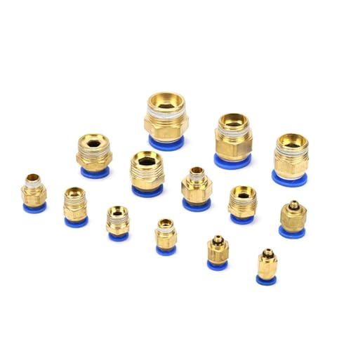 Luftrohrarmaturen 4 6 8 10 12 mm Schlauch PC 1/4 1/8 3/8 1/2 Zoll BSPT Pneumatischer Stecker 1 Stück(8-02) von ADGVECNF
