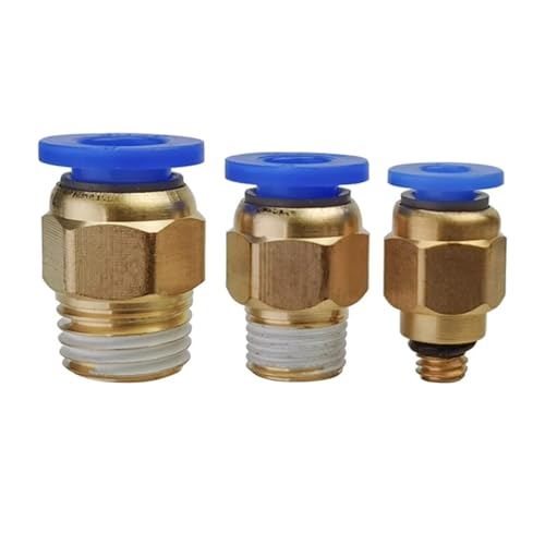 PC Pneumatische Luft Fitting 12 10mm Schlauch Außengewinde 1/4 1/2 1/8 3/8 Zoll Nippel Messing Schnell Kupplung 1Pcs(PC4-02) von ADGVECNF