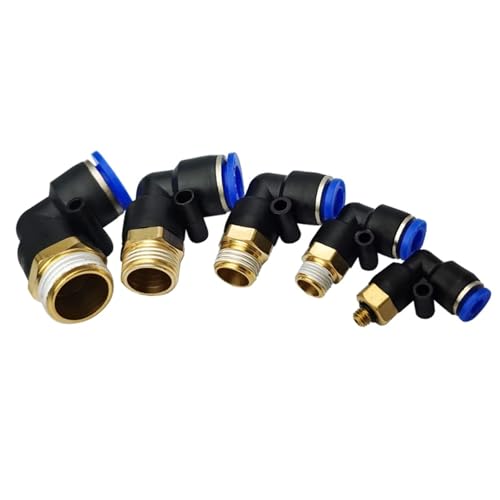 PL Typ OD 6 8 10 12mm 1/8 Zoll Gewinde Push In One Touch Connector Pneumatische Schnellverschraubungen 1Pcs(PL10-01) von ADGVECNF