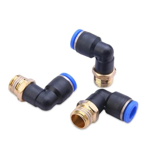 PL6-02 Pneumatische Armaturen Schnellsteckverbinder 1/8 1/4 3/8 Zoll Außengewinde-4 8 10 12 mm Luftschlauch 2 Stück(PL4) von ADGVECNF