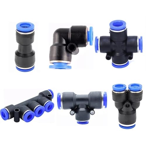 Pneumatische Fitting PG Stecker 6mm Bis 16mm Kunststoff Schlauch Schnell Kupplung 1Pcs(8-4) von ADGVECNF