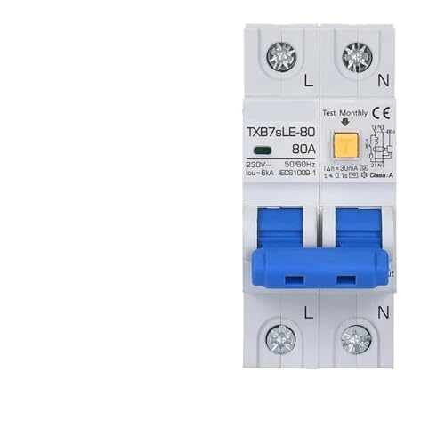 RCBO RCCB Typ A/AC Circuit Breaker MCB 220V 110V 10A 63A 30mA 15mA Leckage Schutz 1Pcs(A Type AC110V 30mA,50A) von ADGVECNF