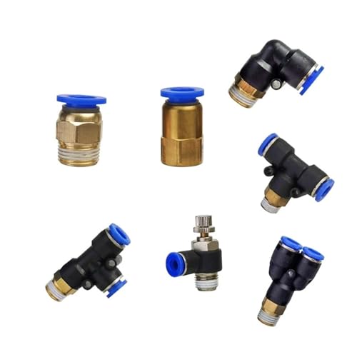 Schnellverschluss Messing Fitting PC Typ Luftschlauch Rapidities Rohr Pneumatische Anschluss 10Pcs(4-M5) von ADGVECNF