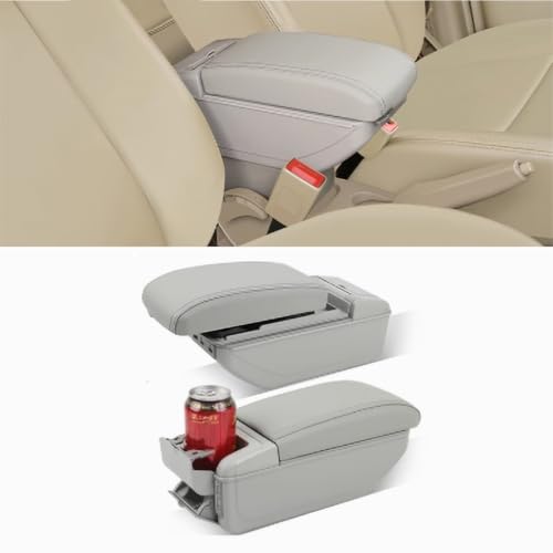 Auto Armlehnenbox Kompatibel für Honda Fit 3rd Generation 2020, Kratzfest Car Armlehne Box Mittelarmlehne Aufbewahrungsbox Autositze Zubehör, H/Double-Layer Elevated Charging Model - Gray Auto Armlehnenbox Kompatibel für Honda Fit 3rd Generation 2020, Kratzfest Car Armlehne Box Mittelarmlehne Aufbewahrungsbox Autositze Zubehör, H/Double-Layer Elevated Charging Model - Gray von ADHD