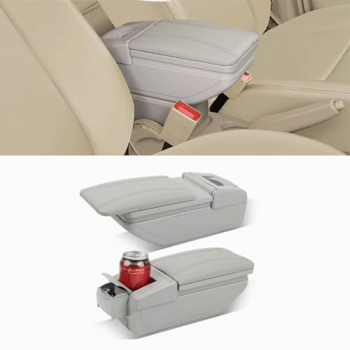 Auto Armlehnenbox Kompatibel für Honda Fit 3rd Generation 2020, Kratzfest Car Armlehne Box Mittelarmlehne Aufbewahrungsbox Autositze Zubehör, H/Ordinary Single-Layer Model - Gray Auto Armlehnenbox Kompatibel für Honda Fit 3rd Generation 2020, Kratzfest Car Armlehne Box Mittelarmlehne Aufbewahrungsbox Autositze Zubehör, H/Ordinary Single-Layer Model - Gray von ADHD