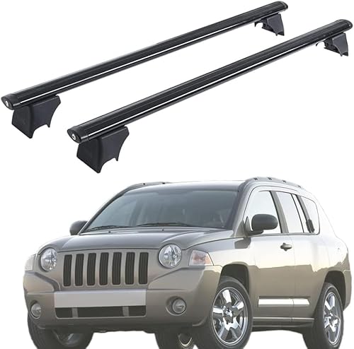 Dachträger für Jeep Compass MK49 2002 2005 2007 2010, Anti-Rost Auto Querbalken Aluminium Gepäckträger Autodach Ersetzbar Zubehör von ADHD