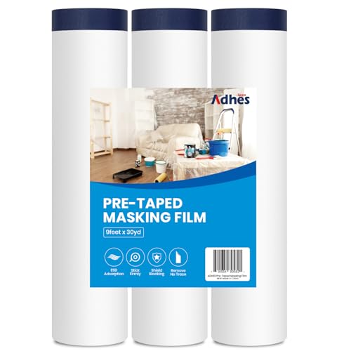 ADHES Abdeckfolie Mit Klebeband, Maler Abdeckfolie Malerband Abdeck-Folie, Malerfolie Malerkrepp Für Lackieren, Staubschutz, Schutz von Möbeln, 2600mm X 27m, 3 Rollen blau Masking Film ADHES Abdeckfolie Mit Klebeband, Maler Abdeckfolie Malerband Abdeck-Folie, Malerfolie Malerkrepp Für Lackieren, Staubschutz, Schutz von Möbeln, 2600mm X 27m, 3 Rollen blau Masking Film von ADHES TAPE PURSUIT OF PERFECTION