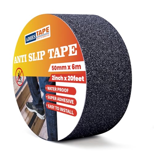 ADHES Antirutsch Klebeband Anti Rutsch rutschfest Sicherheit Klebeband Stufen Band Grip Tape für Treppen Bodenbelag,50mm x 6m,Wasserdicht,Hohe Traktion von ADHES TAPE PURSUIT OF PERFECTION