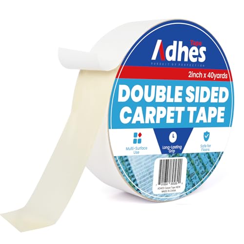 ADHES Doppelseitiges Teppichband Extra Stark, 50MM x 36M x 1 Roll abnehmbares und rückstandsfreies rutschfestes Teppich-Greifer für Hartholzböden, Teppich-Band für Area Rugs, Weiß ADHES Doppelseitiges Teppichband Extra Stark, 50MM x 36M x 1 Roll abnehmbares und rückstandsfreies rutschfestes Teppich-Greifer für Hartholzböden, Teppich-Band für Area Rugs, Weiß von ADHES TAPE PURSUIT OF PERFECTION