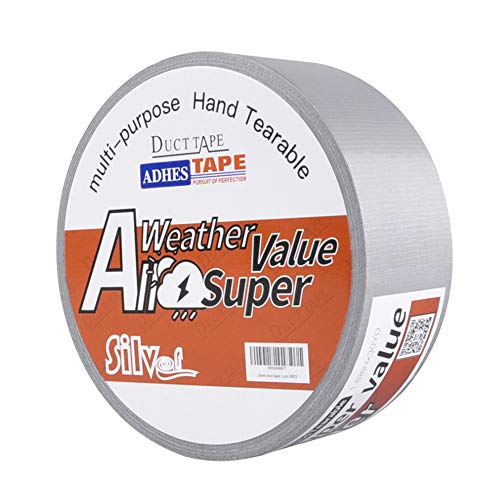 ADHES Duct Tape Silber klebeband Panzertape Panzerband Panzerklebeband,wasserfestes,starkes,für zum reparieren,befestigen,bündeln, verstärken, abdichten,48mm x 28m,1Rolle von ADHES TAPE PURSUIT OF PERFECTION