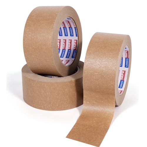 ADHES Kraftpapier Verpackungsband Paketklebeband Papier Kraft Packband,Eco Umweltfreundlich,Recycelbar,Braun,50mm x 40m,3Rolle von ADHES TAPE PURSUIT OF PERFECTION