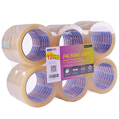 ADHES Paketbänder Paket Klebeband Verpackungsklebeband Transparent Packband 48mm x50m,2,6 mil Dicke，12rolle von ADHES TAPE PURSUIT OF PERFECTION