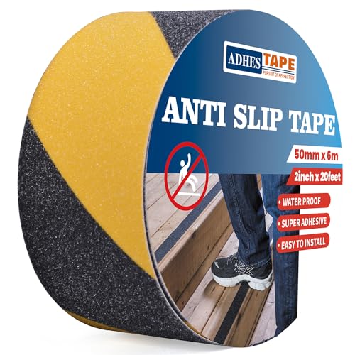 ADHES Stark Sicherheitsband rutschfeste Tapes,Hazradband, Warnklebeband, Anti-Rutsch-Klebestreifen, FüR Treppen Teppich BeläGe Stufen, Innen- Und AußEnbereich, Schwarz Und Gelb, 50mm X 6m ADHES Stark Sicherheitsband rutschfeste Tapes,Hazradband, Warnklebeband, Anti-Rutsch-Klebestreifen, FüR Treppen Teppich BeläGe Stufen, Innen- Und AußEnbereich, Schwarz Und Gelb, 50mm X 6m von ADHES TAPE PURSUIT OF PERFECTION