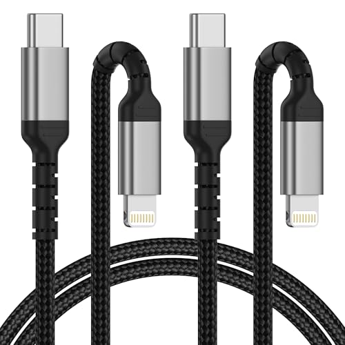USB C auf Lightning Kabel 1M 2Pack, [MFi-Zertifiziert] Typ C to Lightning Ladekabel, USB-C Lightning schnellladekabel für iPhone 13/13 Pro/13 Pro Max/13 Mini/12/12 Pro Max/12 Mini/11 Pro/X/XS/XR/8/SE von ADILIFT