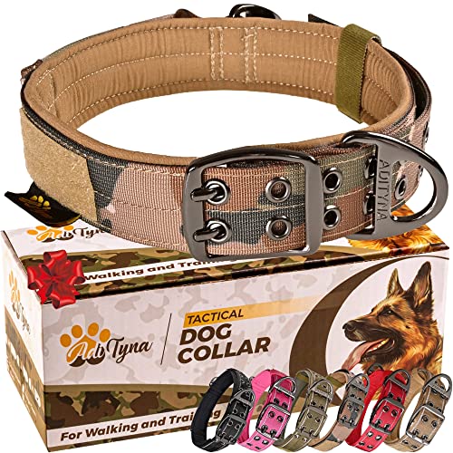 ADITYNA Robustes Hundehalsband mit Griff – Camouflage-Hundehalsband für extra große Hunde – breit, dick, weich gepolstert – perfektes großes Hundehalsband für Training, Spazierengehen oder Jagd ADITYNA Robustes Hundehalsband mit Griff – Camouflage-Hundehalsband für extra große Hunde – breit, dick, weich gepolstert – perfektes großes Hundehalsband für Training, Spazierengehen oder Jagd von ADITYNA