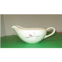 Serenade Dinnerware Sauciere Usa Eierschale Porzellan Mit Silberverzierung Ofenfest von ADKUpcycle