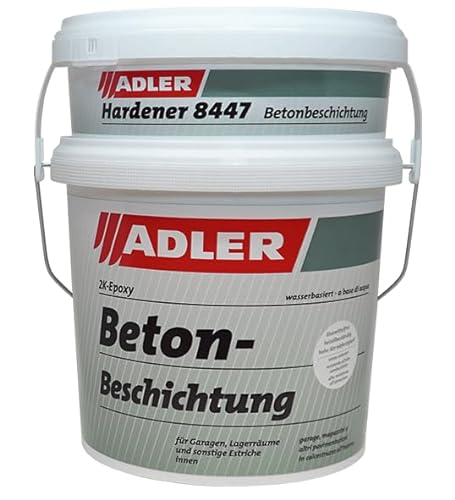 ADLER 2K-Epoxi Bodenbeschichtung inkl. Härter - 4,5 kg Graubeige - Betonversiegelung, Beschichtung für Garagen, Keller, Schutzanstrich von ADLER