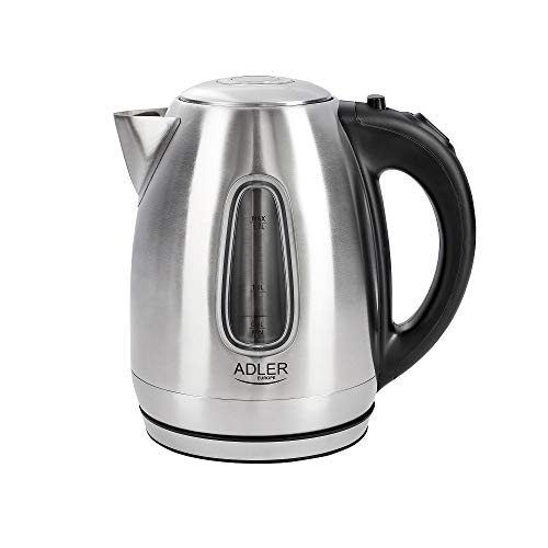 Adler AD 1223 Wasserkocher 1,7 L, silber/schwarz von ADLER