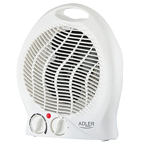 ADLER AD 7728 Heizlüfter, Tragbares Thermoventilator, Heizgerät, 2 Leistungsstufen, Heiße/kalte Luft, Überhitzungsschut, 2000W von ADLER