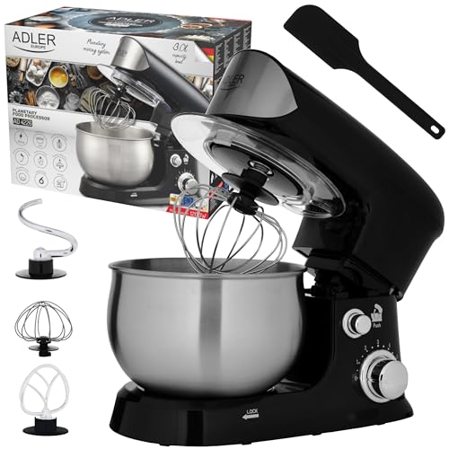 ADLER Planetarischer Food Processor – 3,0L Schüssel, 6 Geschwindigkeitsstufen von ADLER