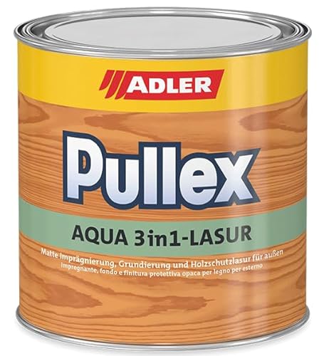 ADLER Pullex Aqua 3in1 - Kiefer 2,5 L - Matte Holzschutzlasur auf Wasserbasis für den Außenbereich von ADLER