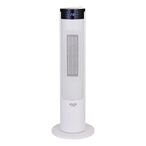 ADLER Turm-Heizlüfter, Max. Leistung 2200 W, LCD-Display mit Luftbefeuchter, schwarz von ADLER