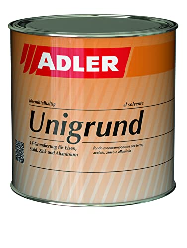 ADLER Unigrund LM - 375 ml Grau - Grundierung/Haftgrundierung für Eisen Stahl Zink Alu, Rostschutzgrundierung für Metall von ADLER