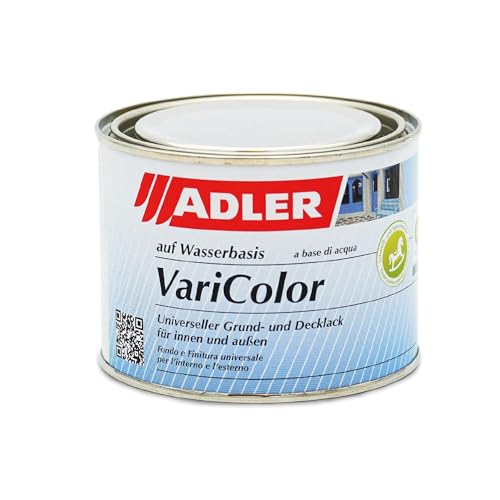 ADLER Varicolor 2in1 Acryl Buntlack für Innen und Außen - 375 ml RAL5012 Lichtblau Blau - Wetterfester Lack und Grundierung für Holz, Metall & Kunststoff - Seidenmatt von ADLER