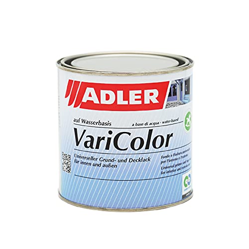 ADLER Varicolor 2in1 Acryl Buntlack für Innen und Außen - 750 ml RAL7035 Lichtgrau Grau - Wetterfester Lack und Grundierung - matt von ADLER