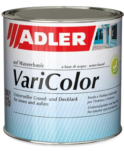 ADLER Varicolor 2in1 Acryl Buntlack für Innen und Außen - 2,5 l Weiß Weiß - Wetterfester Lack und Grundierung für Holz, Metall & Kunststoff - Seidenmatt von ADLER