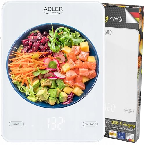 ADLER Küchenwaage - Maximale Kapazität 15kg, Gehärtete Glasplattform ADLER Küchenwaage - Maximale Kapazität 15kg, Gehärtete Glasplattform von ADLER