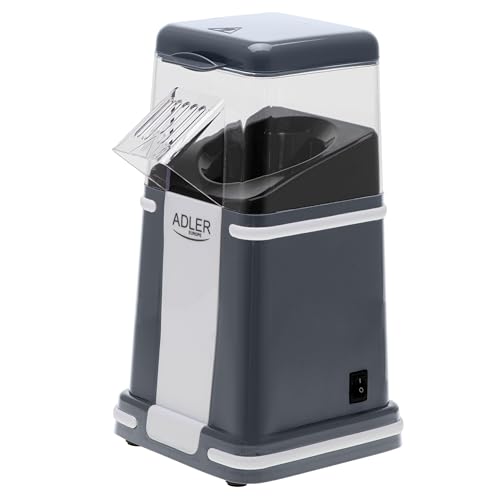 Adler AD 4511 Elektrische Popcornmaschine, 1200 W, ölfreies Verfahren, Heißluft, kompakt, modernes Design in Grau und Schwarz, mit transparentem Behälter Adler AD 4511 Elektrische Popcornmaschine, 1200 W, ölfreies Verfahren, Heißluft, kompakt, modernes Design in Grau und Schwarz, mit transparentem Behälter von ADLER