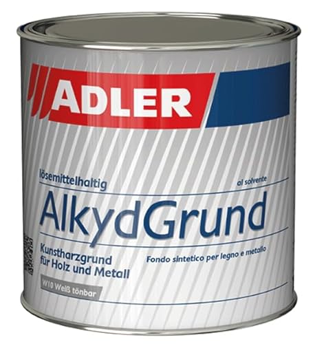 ADLER Alkyd-Grund W10, 750ml - weiß Grundierung, Isolierung, Kunstharzgrund für innen und außen von ADLER