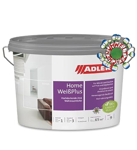 Aviva Home-Weiß Plus, Wandfarbe mit Grundierung 15l von ADLER