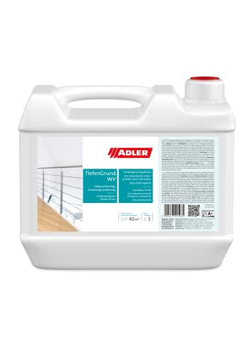 ADLER Tiefengrund WV 10 Liter, lösemittelfrei, Wand-Grundierung für saugende Untergründe Putzgrund, Beton, Fassaden, Gipskarton, Estriche von ADLER