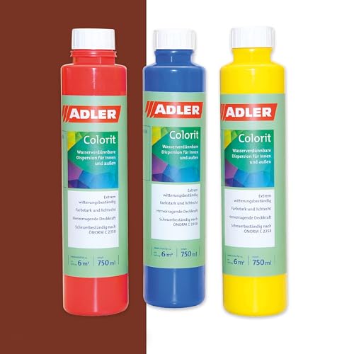 ADLER Colorit-AF 507 Abtönfarbe 250ml Oxidrot Wandfarbe Volltonfarbe von ADLER