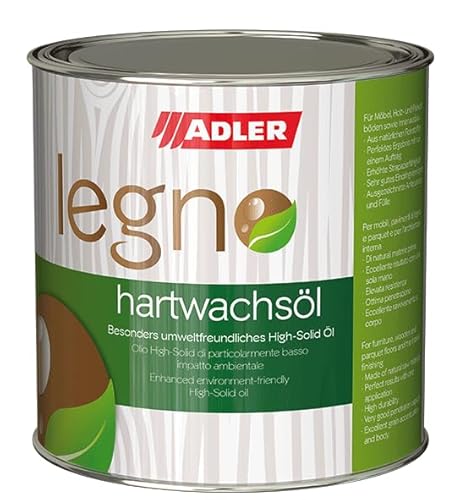 ADLER Legno-Hartwachsöl 750ml Farblos - Hartwachs Holzöl für innen - aus natürlichen und nachwachsenden Rohstoffen - für Möbel, Innenausbau und Holzböden von ADLER