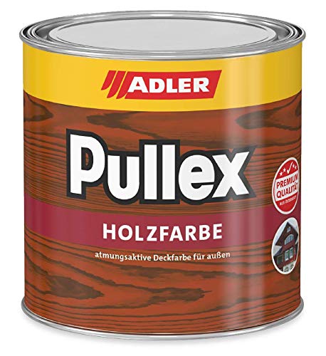 ADLER Pullex Holzfarbe - deckende Wetterschutzfarbe für Sanierung und Neuanstrich mit Schutz vor Bläue- und Schimmelpilz - Ocker 2,5l von ADLER