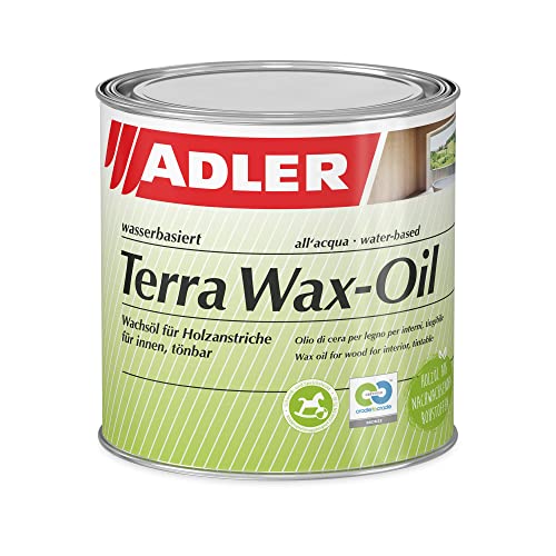 Terra Wax-Oil, 375 ml, ökologisches Holzöl mit Wachs, Holzschutz innen, aus nachwachsenden und natürlichen Rohstoffen hergestellt, farblos von ADLER