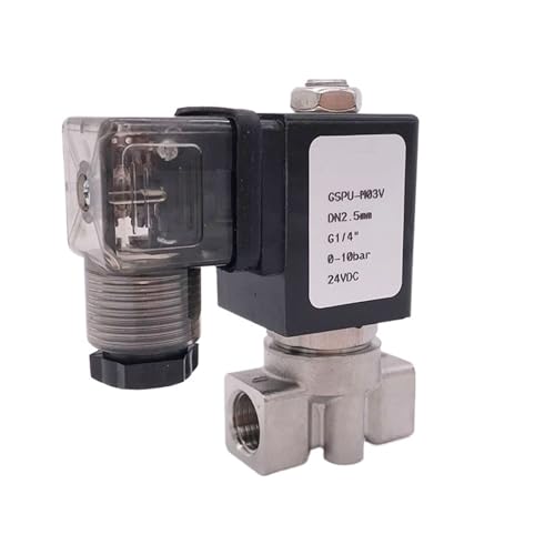 0–16 bar/10 bar/5 bar/3 bar 2-Wege-SS304 Wasser-Magnetventil, normalerweise geschlossener Anschluss G1/4 Zoll Öffnung, 3 mm/4 mm/5 mm/6 mm Direktventil (DC24V_EPDM) von ADLTXZNNR