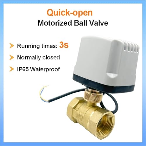 1/2" 3/4" 1" 2" Normally Closed Motorized Ball Valve 3s Quick-open IP65 Waterproof Big Torque Metal Motor(1-1/2",12VDC_NORMALLY CLOSED) von ADLTXZNNR