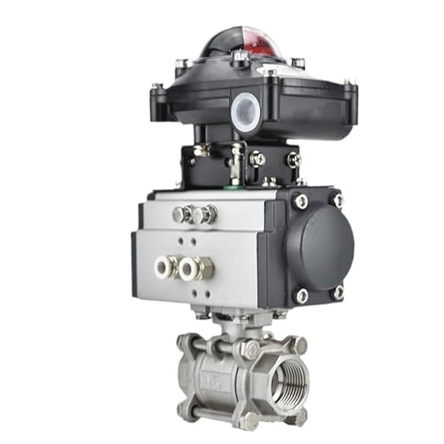 1/2" Three Piece High Platform Pneumatic Ball Valve Stainless Steel 304 Double Acting Cylinder With Signal Feedback Switch von ADLTXZNNR