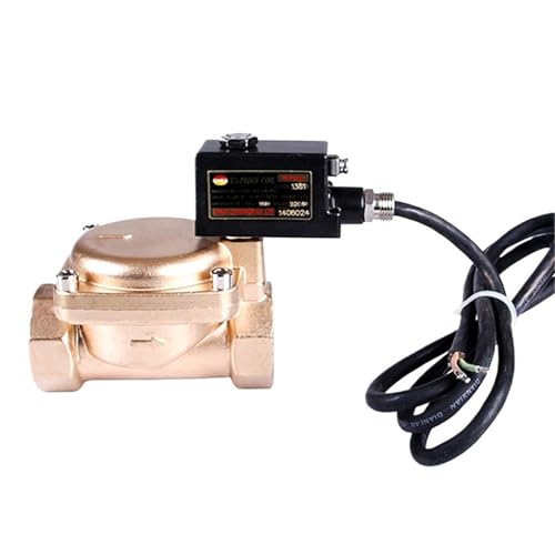 1-1/4" High Pressure 16 kg Explosion Proof Solenoid Valve Brass IP65 Normally Closed AC220V DC24V For Water Oil Air(AC220V) von ADLTXZNNR