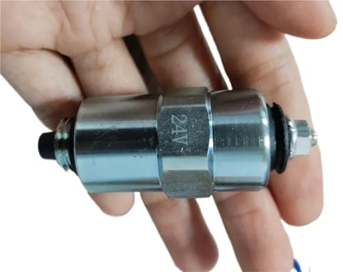 12V 24V Stop Magnetventil Quadratischen Stecker 7185-900G 7167-620C 7185-900W 8-94174820-0 For Perkins Linde Delphi Kraftstoff Pumpe Magnet(Dark Grey) von ADLTXZNNR