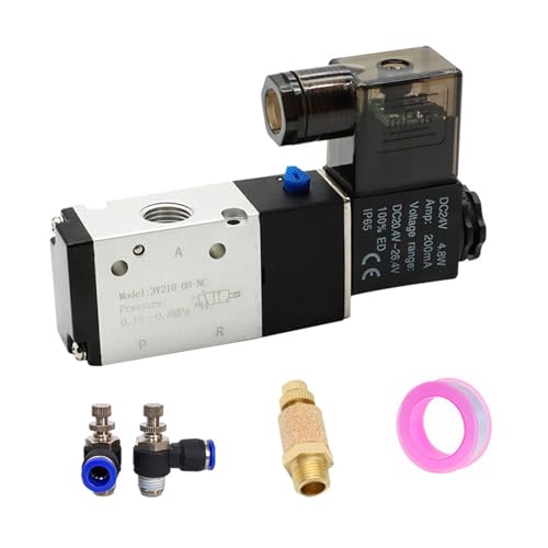 3V210-08 Pneumatic Solenoid Valve 3 Way 2 Position Air Directional Control DC12V DC24V AC110V AC220V(SL 10mm Adjust) von ADLTXZNNR
