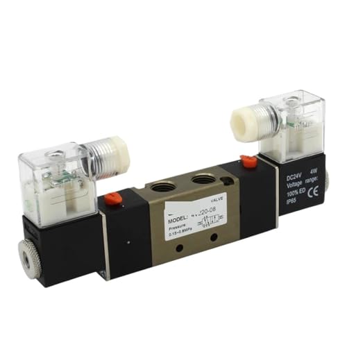4V220-08 Air Pneumatische Magnetventil 5 weg 2 Position Aluminium Legierung Interne DC12V DC24V AC110V AC220V(PSL 8mm fittings) von ADLTXZNNR