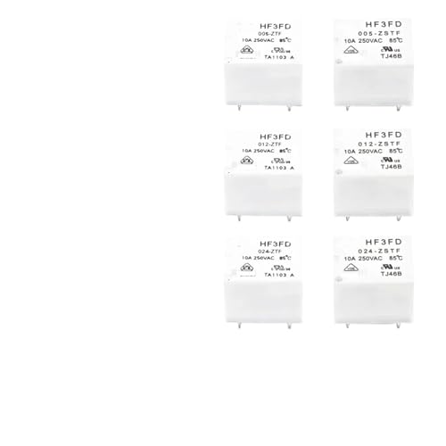 5 STÜCKE HF3FA ersetzen HF3FD-005-012-024-ZTF HF3FD-005-012-024-ZSTF HF3FD-005-012-024-HTF HF3FD-005-012-024-HSTF 4PIN RELAIS 10A(HF3FD-024-ZSTF 5PIN) von ADLTXZNNR