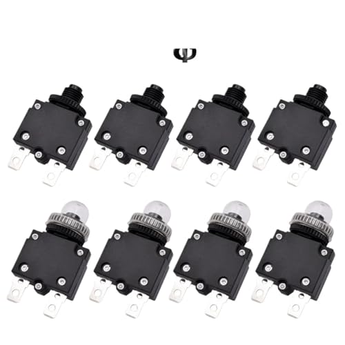 5 Stück MR1 Leistungsschalter 3A 4A 5A 6A 8A 10A 15A 20A Thermostrom-Überlastschutz Druckknopfschalter mit wasserdichter Kappe(5pcs With Cap,5A) von ADLTXZNNR