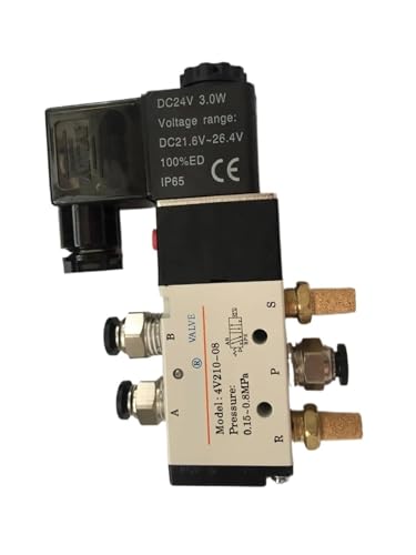 5 Way 2 Position Pneumatic Solenoid Valve 4v210-08 4V110-06 12v 24v 110v 220v Free For 3 Fittings And 2 Brass Silencer(4V110-06 AC220V,4mm) von ADLTXZNNR